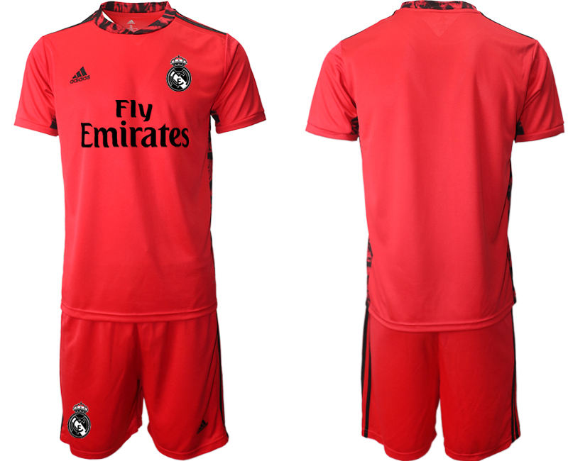 Men 2020-2021 club Real Madrid red goalkeeper blank Soccer Jerseys
